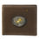 Thumbnail: Western Suede Genuine Tooled Leather Men's Short Wallet in Multi Emblem