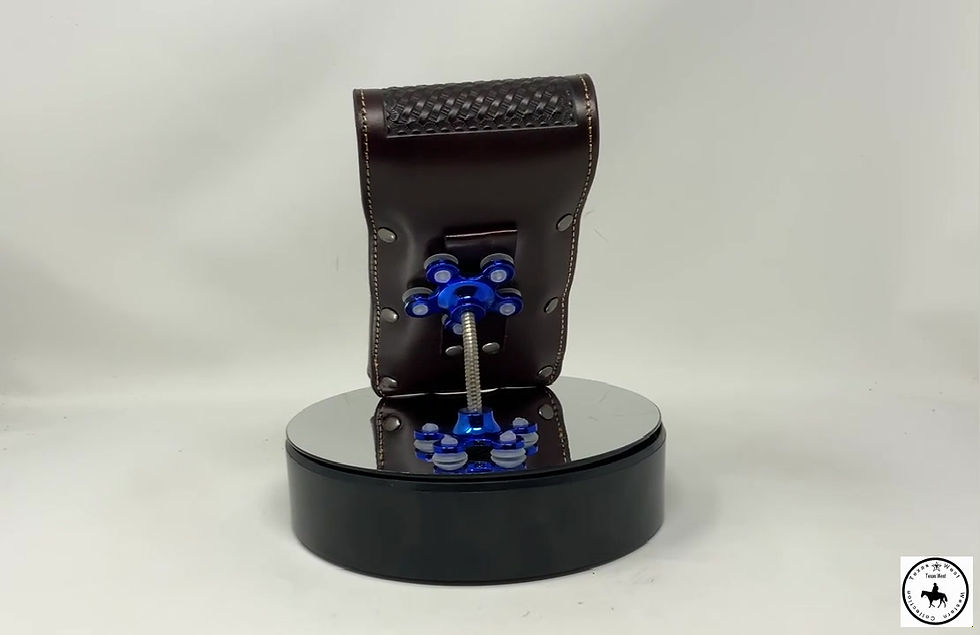 Thumbnail: WesternTooled Floral Leather Rodeo Concho Belt Loop Cell Phone Holster