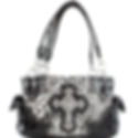 Thumbnail: Western Cross Leopard Handbag Rhinestone Pocket Purse With Matching Wallet