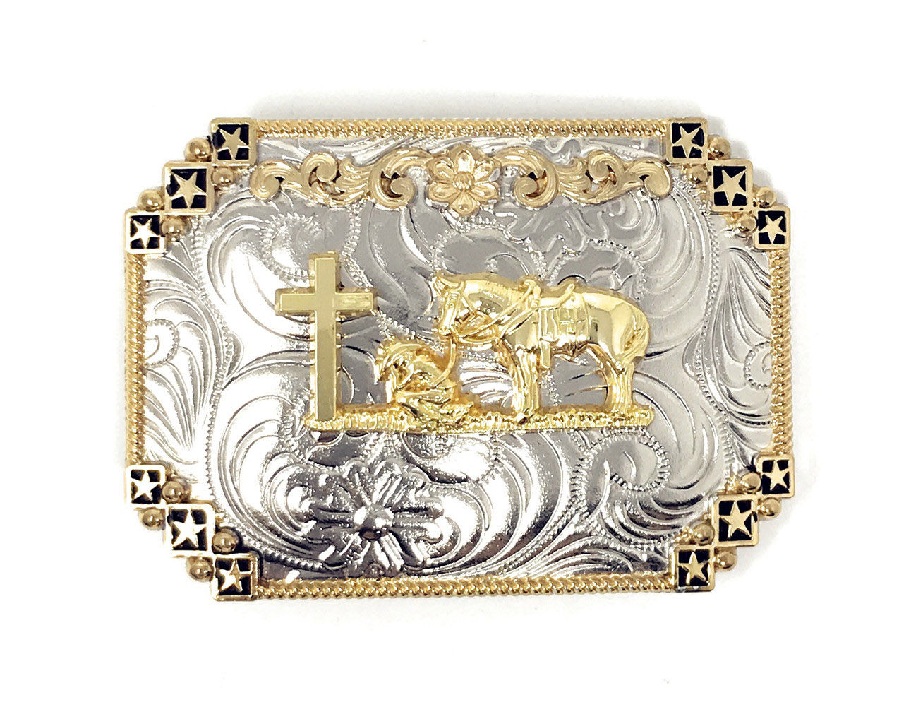 Texas West Western Cowboy/Cowgirl Texas Premium Rectangle Buckle Head