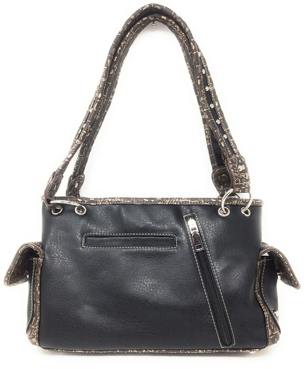 Thumbnail: GoCowgirl Women's Skull Bones Skeleton Purse Handbag with Matching Wallet