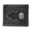 Thumbnail: Western Genuine Tooled Leather Cowhide Virgin Mary Men's Bifold Short Wallet