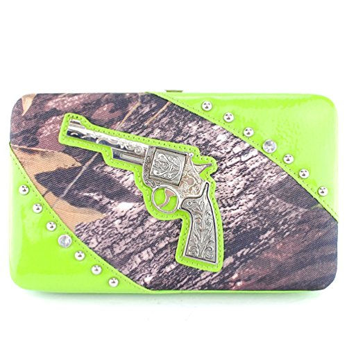 Thumbnail: Premium Western Camo Pistol Gun Bullets Rhinestone Handbags and Matching Wallet