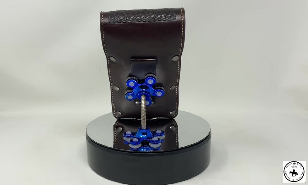 Thumbnail: WesternTooled Floral Leather Rooster Concho Belt Loop Cell Phone Holster