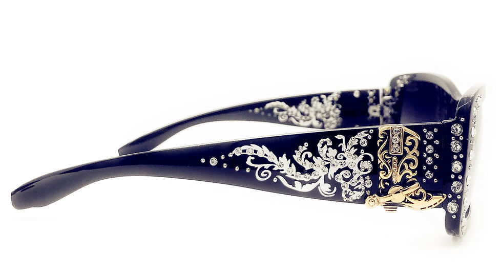 Thumbnail: Cowboy Boot Womens Sunglasses With Rhinestone Accents UV400 PC Lens