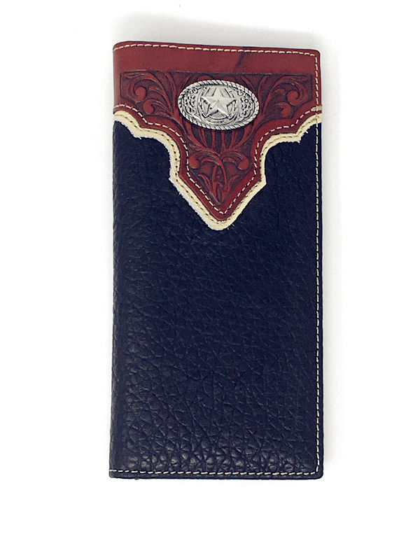 Thumbnail: Premium Genuine Leather Lone Star Mens Bifold Wallet in 2 Colors