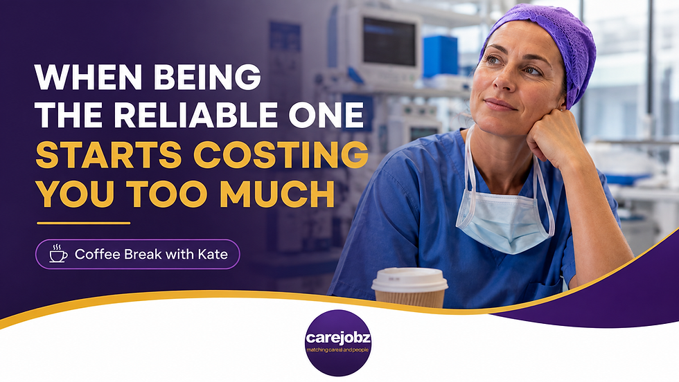 When being the reliable theatre nurse starts costing too much