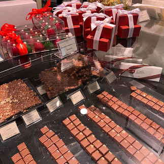 Chocolates in chocolate shop