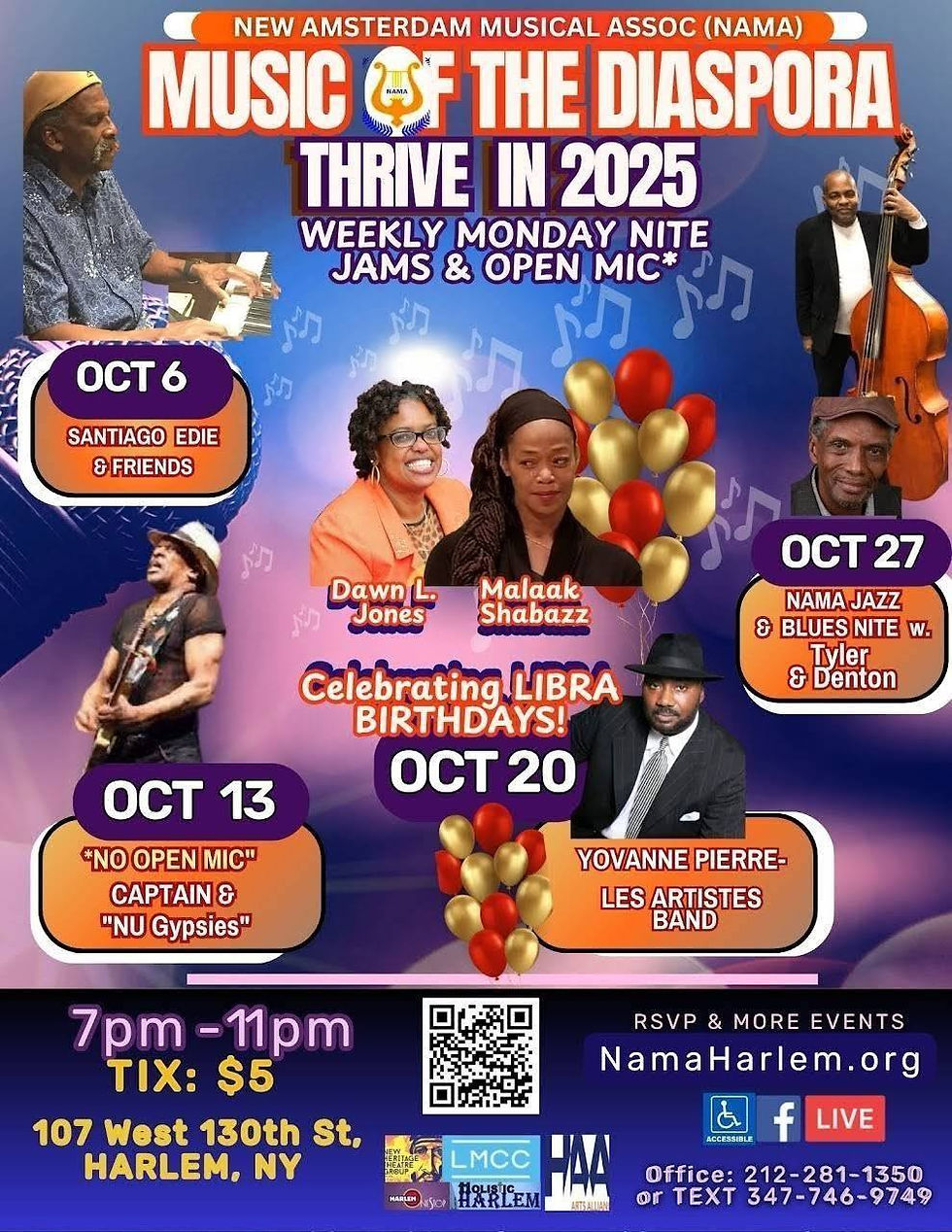 OCT 2025 MONDAY NITE JAMS (MNJ) @ NAMA!