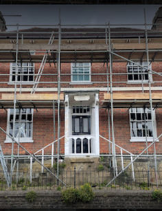 Brick house renovation scaffolding Lynch Scaffolding