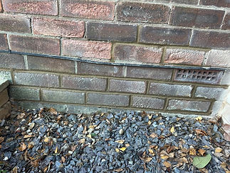 repair work at bottom of house