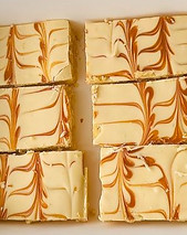 White chocolate caramel blondies