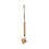 Thumbnail: Natural beech wood dish brush with a round head and a leather hanging loop, isolated on a clean white background.