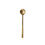 Thumbnail: Long-handled golden brass stirring spoon with a round bowl, isolated on a clean white background.
