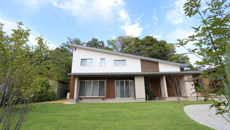 "A beautiful, spacious house with a sloping roof"