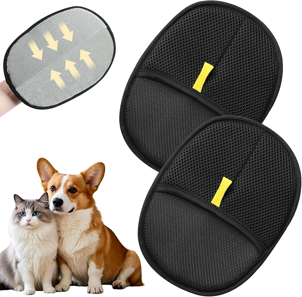 Thumbnail: Reusable Electrostatic Pet Hair Removal Mitts Cat Dog Hair Collection Brush Stic