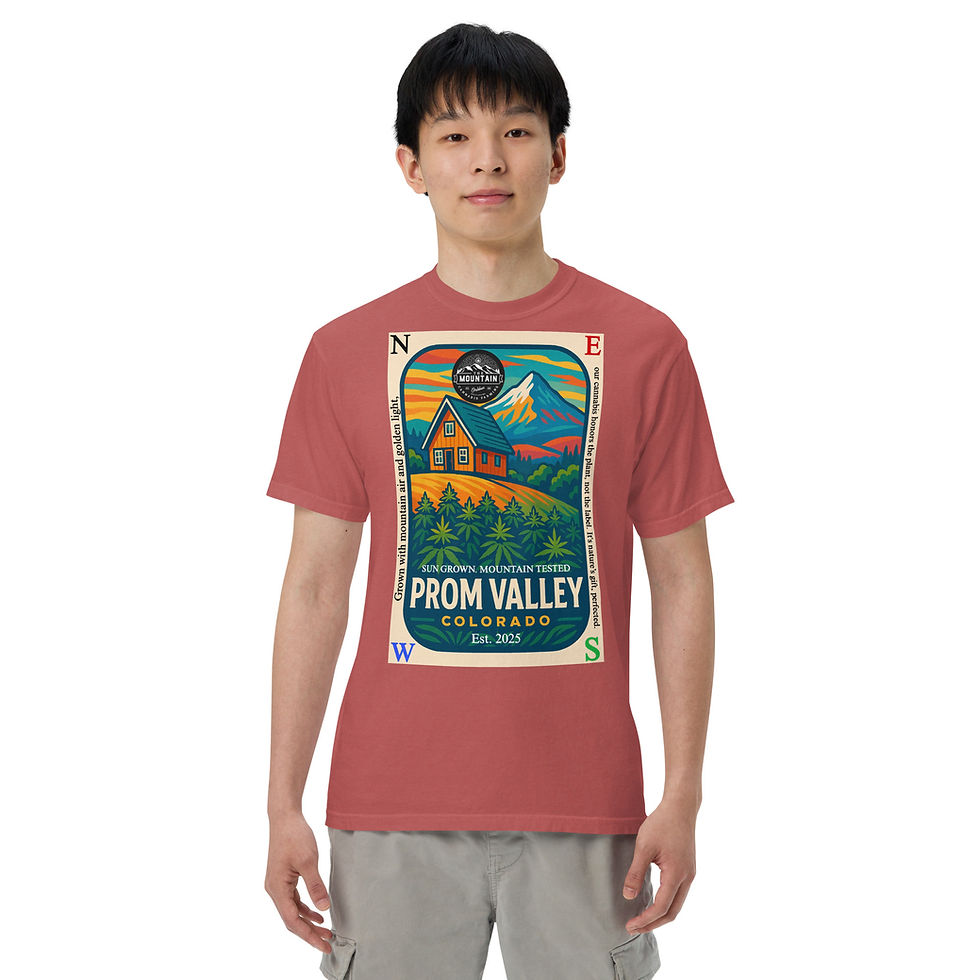 Thumbnail: CDXX PROM VALLEY Unisex garment-dyed heavyweight t-shirt