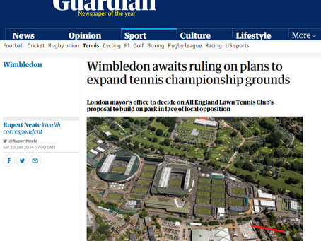 The Guardian: Wimbledon awaits ruling on plans to expand tennis championship grounds