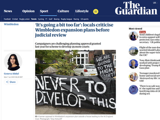 The Guardian: "‘It’s going a bit too far’: locals criticise Wimbledon expansion plans before judicial review"