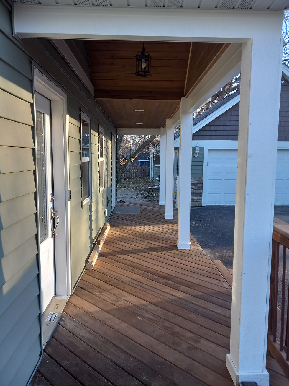Porch Part of the Drive and Garage