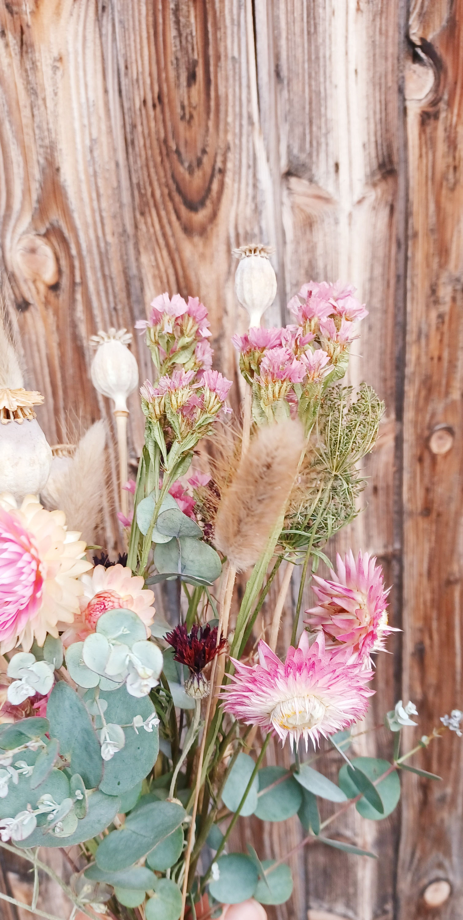 Trockenblumenstrauss rosa