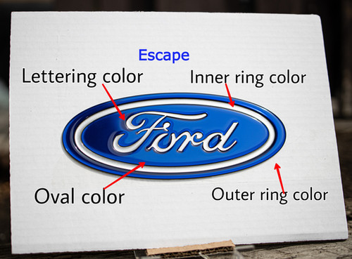 Single 17 - 23 Ford Escape Oval | ISFP Custom Emblems