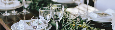 Elegante puesta de mesa