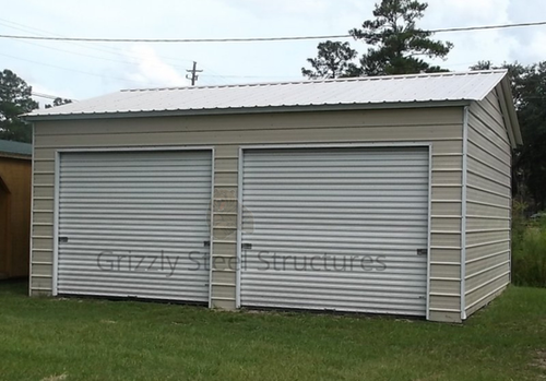 22' x 21' x 9' Side-Entry Vertical Garage | GRIZZLYSTEEL