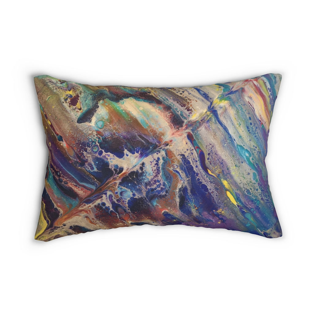 "Chaos" Spun Polyester Lumbar Pillow