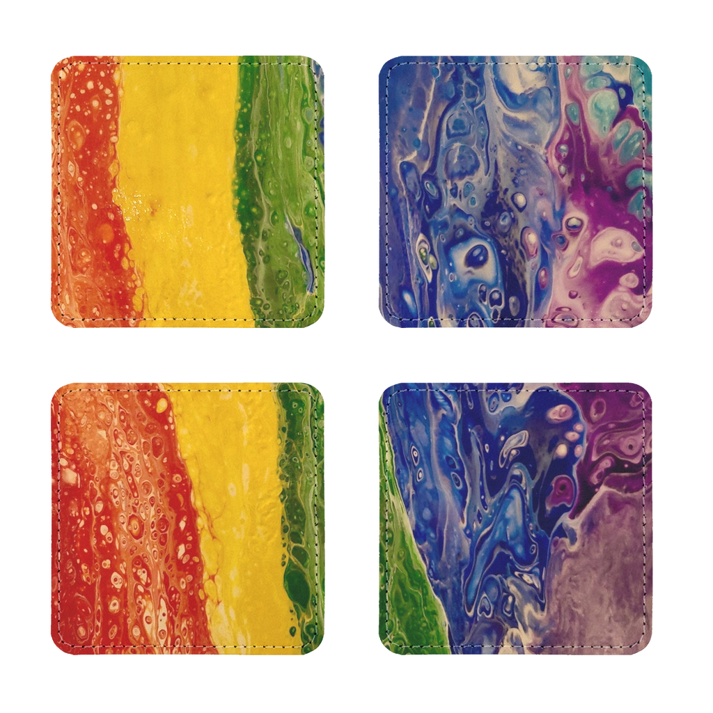 Rainbow Coasters Pack of Four