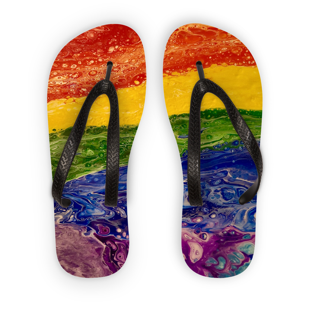 Rainbow Adult Flip Flops