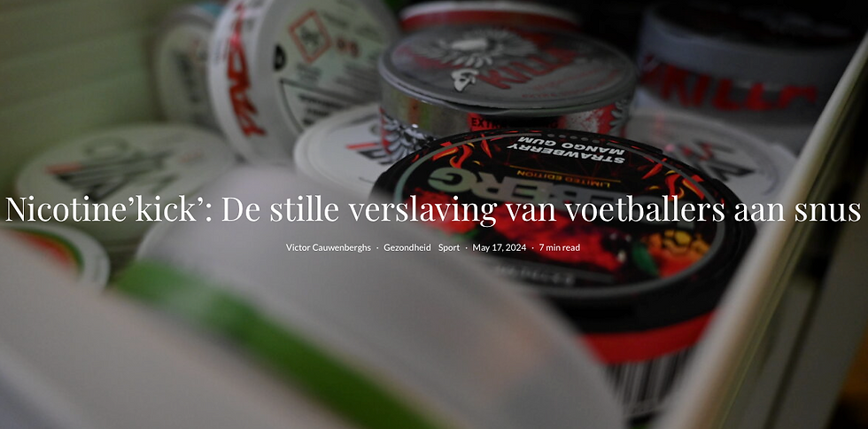 Nicotine’kick’: De stille verslaving van voetballers aan snus