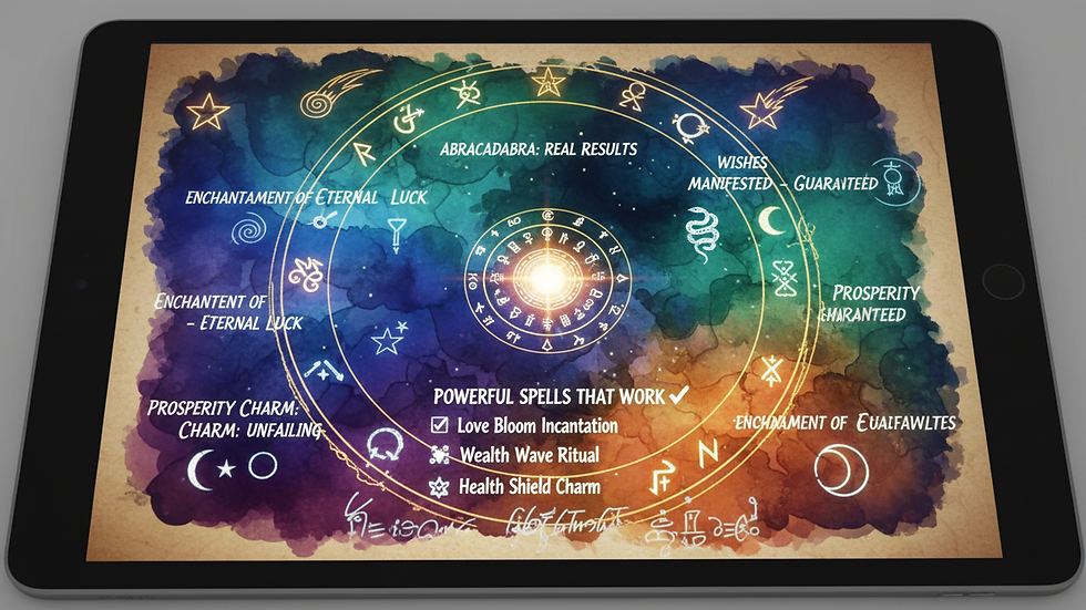 Close-up view of a tablet screen showing a colorful digital journal page with handwritten notes and symbols