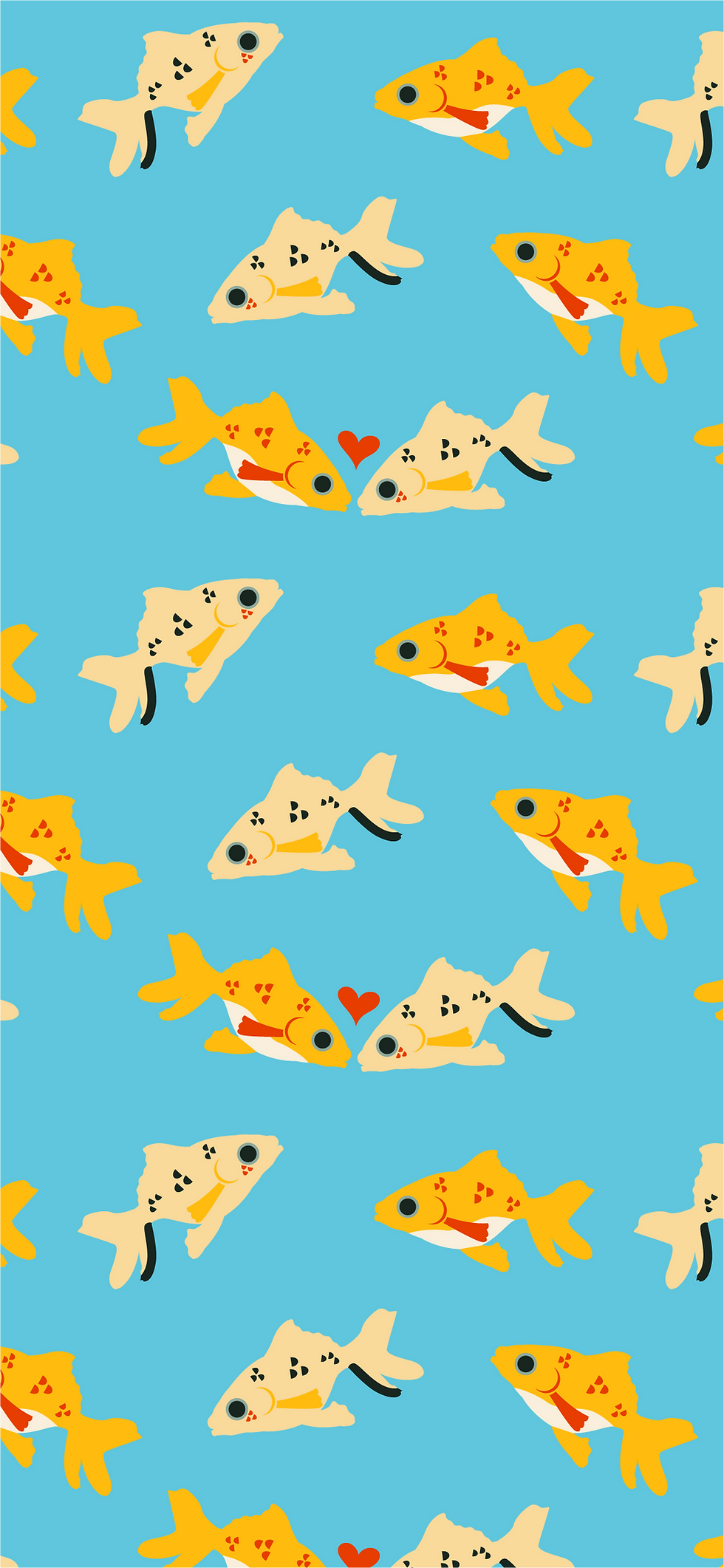 Goldfish Kisses Cute Wallpaper