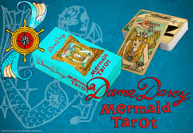 Gold Edition Mermaid Tarot with box! Tropic-Goth Cabaret on DD birthday 6/19 +more!