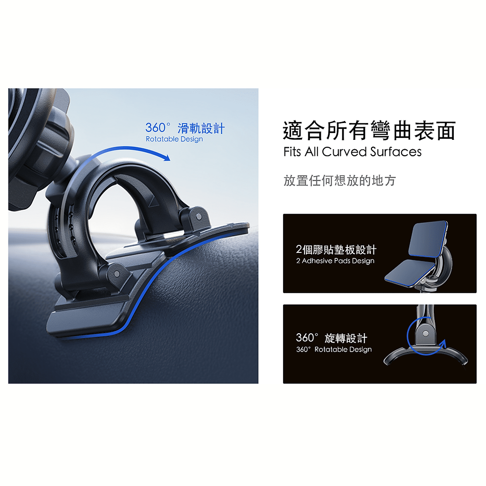 縮圖：獨家專利 Magsafe車用磁吸手機架 滑軌設計