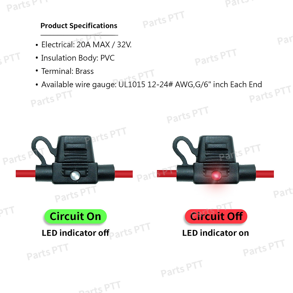 縮圖：LED Lowprofile inline Fuse Holder with Cap