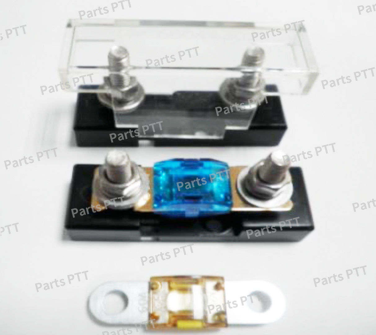 Midi fuse holder with clear cover