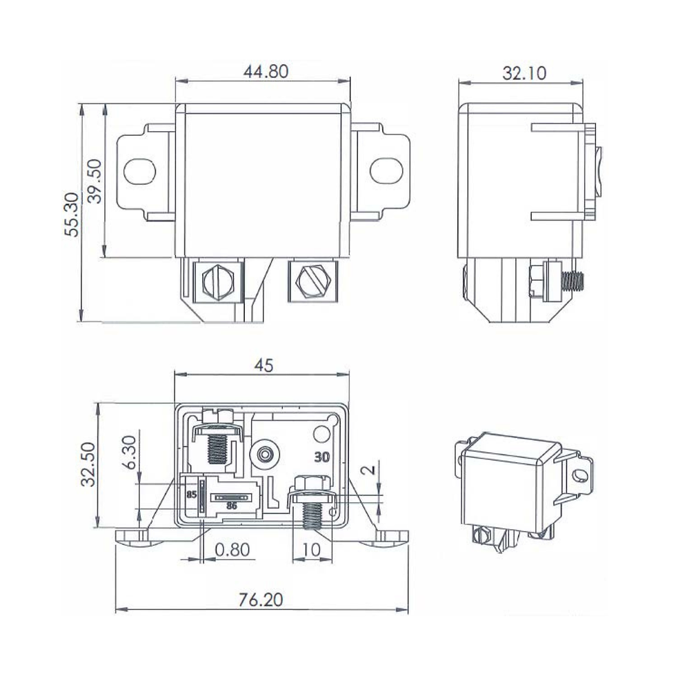縮圖：24VDC 75A Automotive Relay, SPST-NO | P004-201-0018