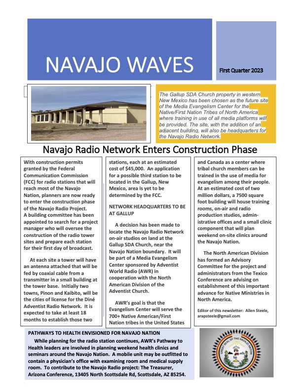Navajo Waves 1st Quarter 2023 newsletter cover