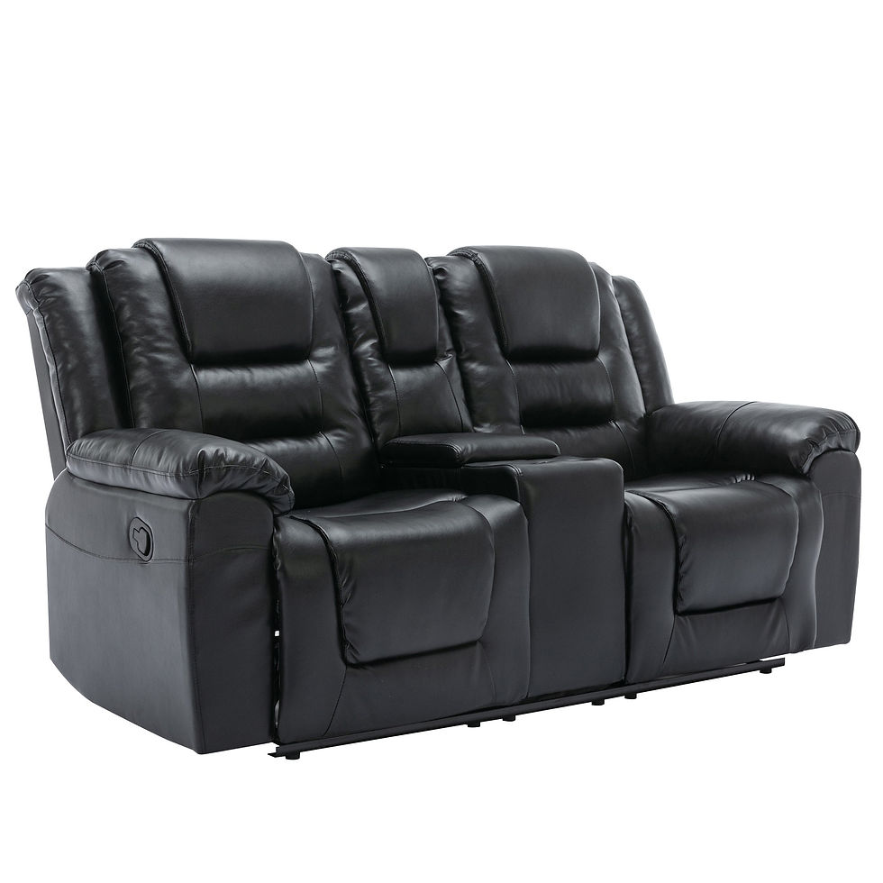 Thumbnail: Home Theater Recliner Set Manual Recliner Chair With Wide Armrest, Two Built-In