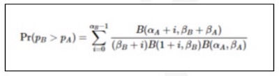 Formula for Bayesian AB test