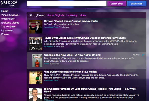 Yahoo stream ads
