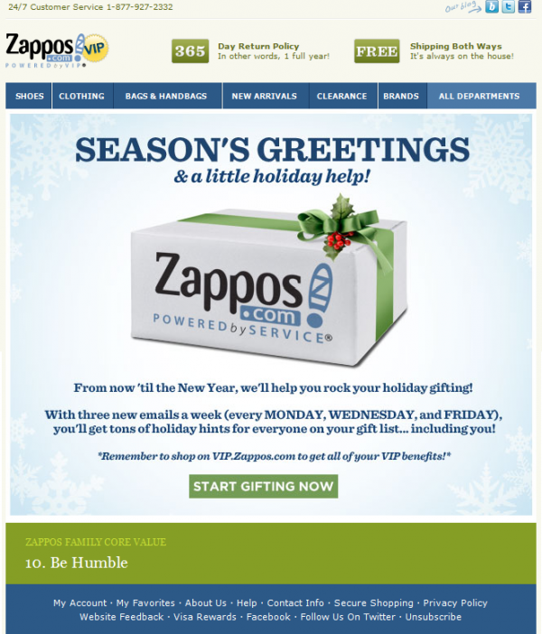 Zappos - Increasing Frequency