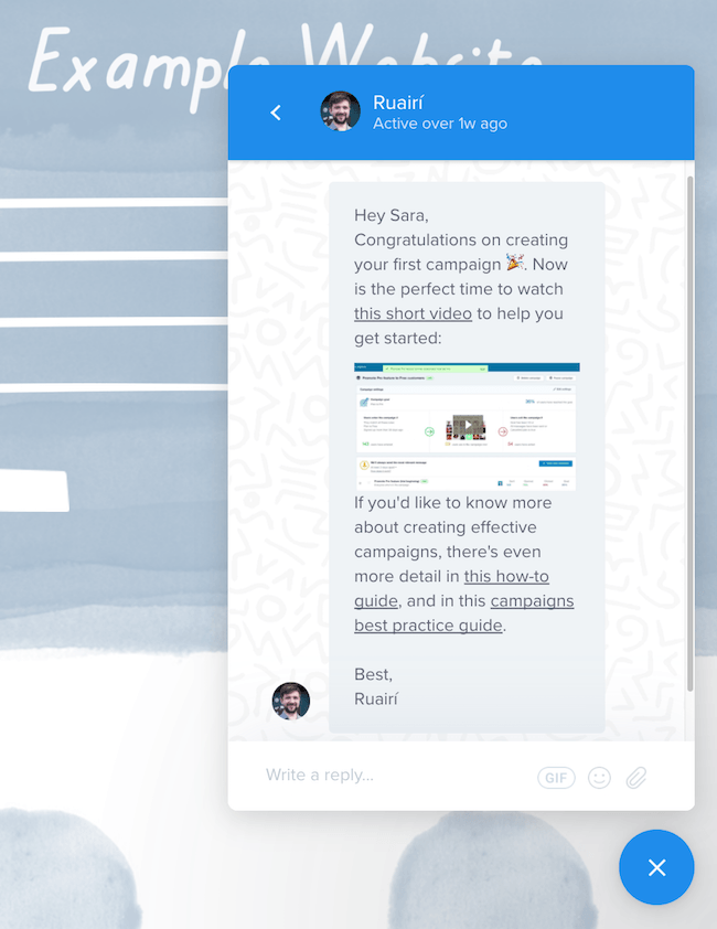 in app messages
