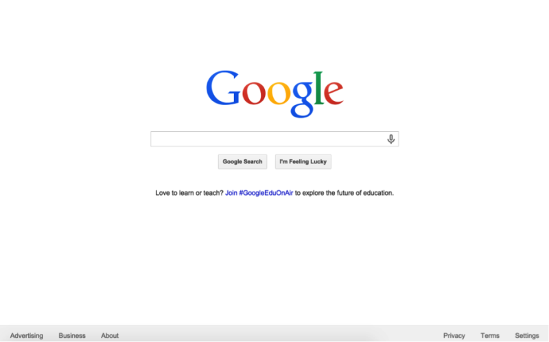 google's functional and beautiful landing page