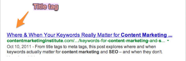 title tag example