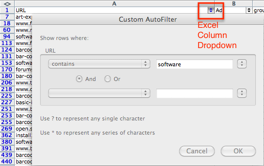 Excel Filter