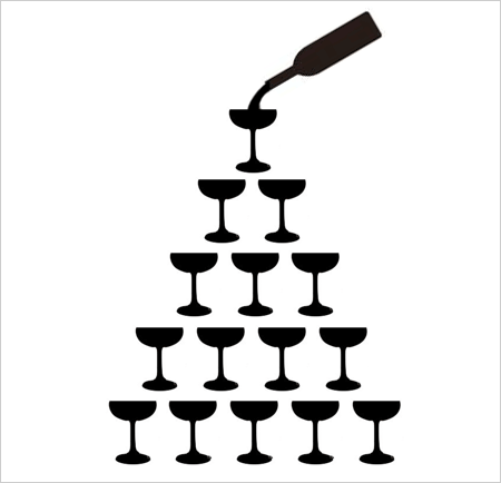 Champagne-glass pyramid image