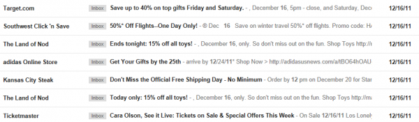 Inbox Subject Lines
